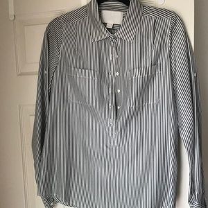 J. Crew Seersucker Blouse